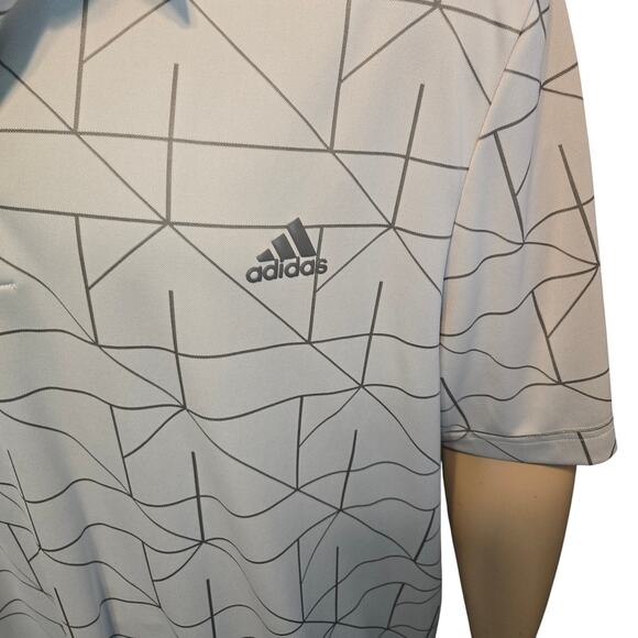 Adidas Jaquard Golf Polo Geometric Men's 2XL - Picture 2 of 8